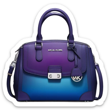 Realistic dark purple to dark blue ombre Guess Michael kors satchel purse. sticker