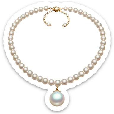 pearl necklace sticker