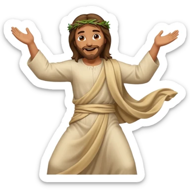 Jesus dancing sticker