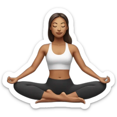 yoga woman sticker