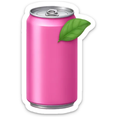 Pink can of juice  sticker