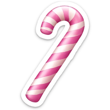 Pastel pink candy cane sticker