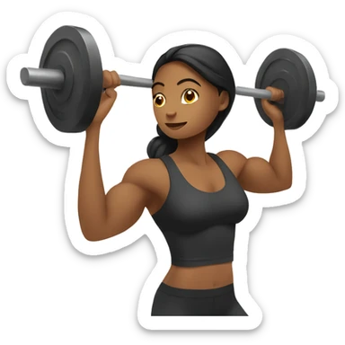 Woman doing CrossFit sticker