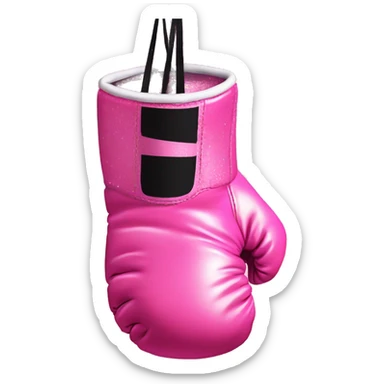 Pink ombre boxing gloves with glitter  sticker