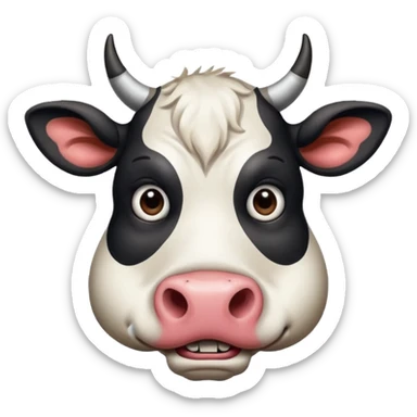 tattooed-scary-looking-cow-with-heavy-face-tattoes sticker