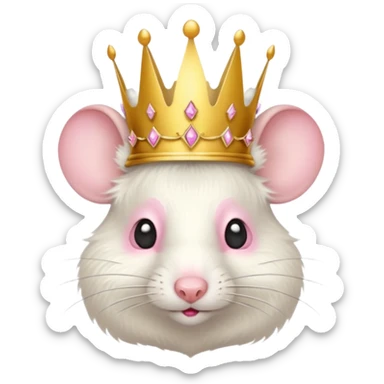 mouse wearing crown sticker