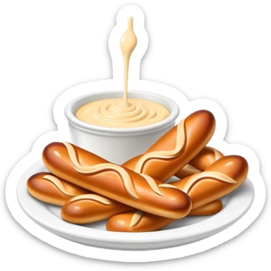 Warm Soft pretzel sticks and beer cheese dipping sauce  sticker