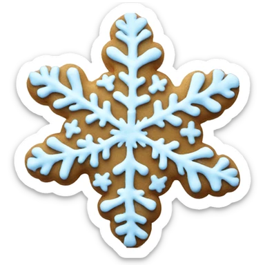 Snowflake cookie sticker