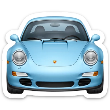 Babyblue porsche sticker