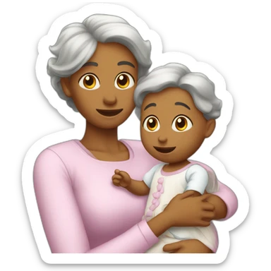 Maman fais un câlin à sa fille sticker