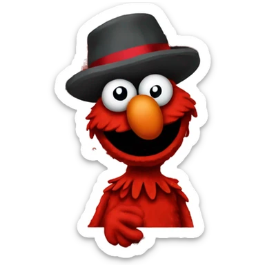 Gangster Elmo sticker
