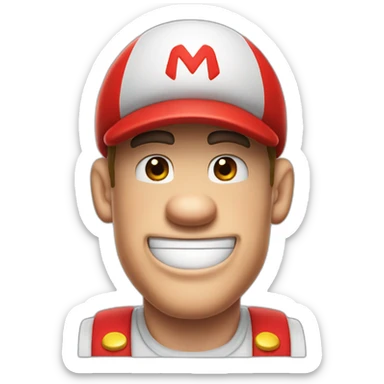 john cena wearing super mario cap sticker