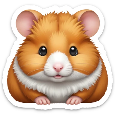 Ginger hamster with dark grey ears sticker