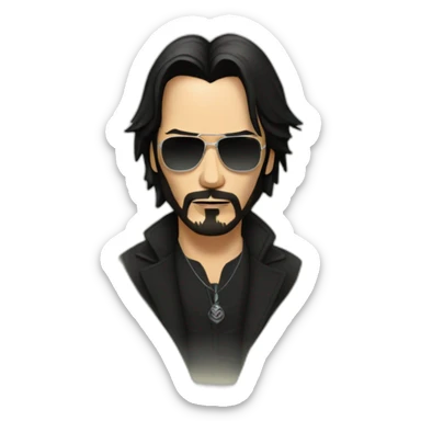Keanu in day of the dead sticker