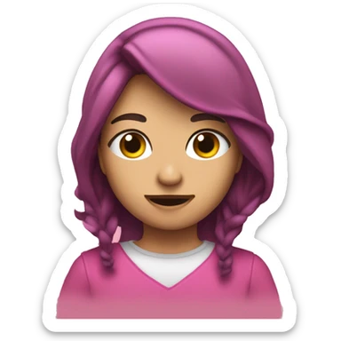 Audífonos con moño rosa sticker