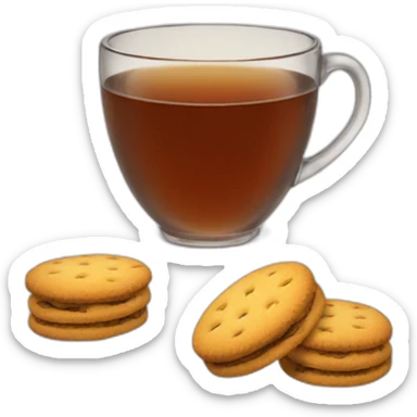 Tea and biscuits  sticker