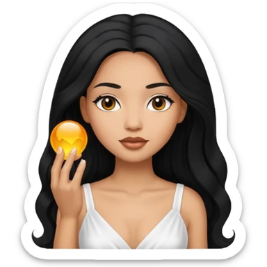 Light skinned black woman with bbl sticker