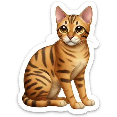 bengal cat sitting  sticker