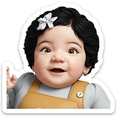 realistic portrait of girl sticker