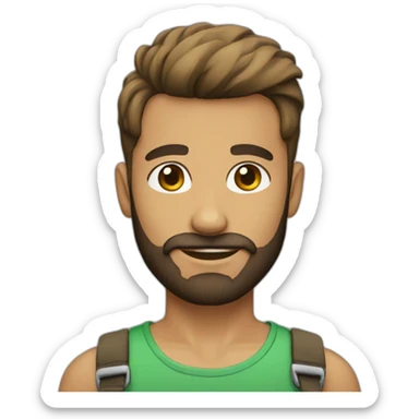 gay man with beard sticker