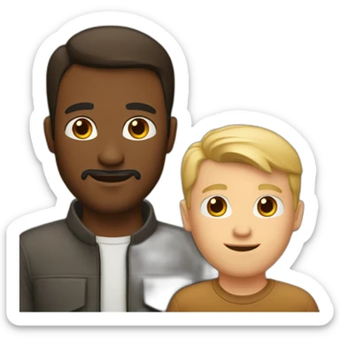 white-brun-dad-and-white-brown-man sticker