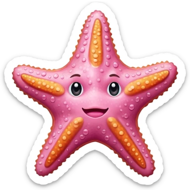 Blushed starfish sticker