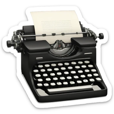Typewriter sticker