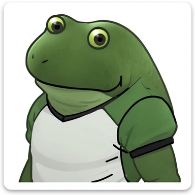 bufo in a football suit sticker