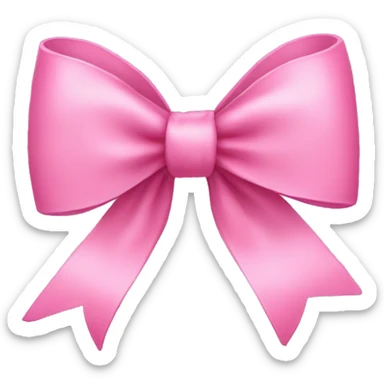 Pink bow sticker
