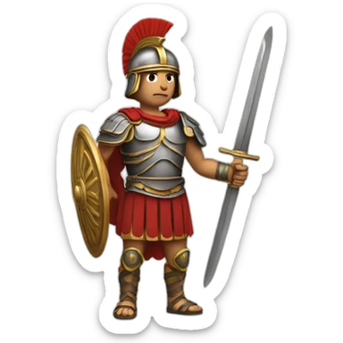 Ancient Roman soldier with a sword sticker