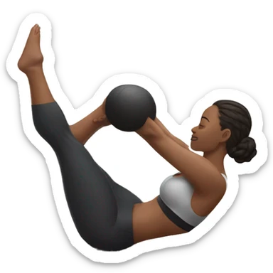 Fit women with white skin doing Eka pada bakasana  sticker