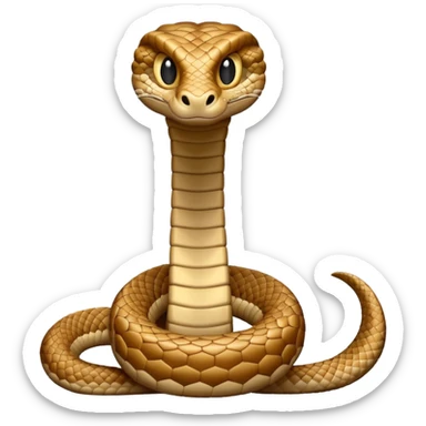 cobra is in its upright defensive posture sticker