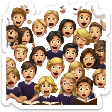 children's choir in shock sticker