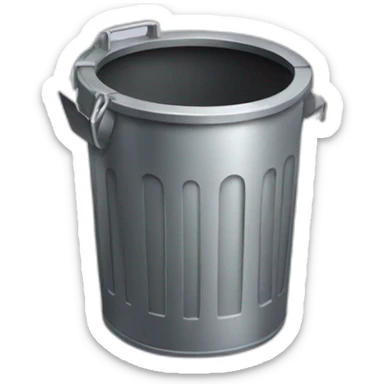 open trash can sticker
