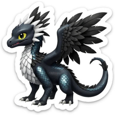 Shiny Toothless-Trico-Silvally-Fakémon-hybrid-creature (full body)  sticker