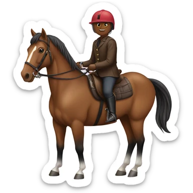 Horse with rider sticker