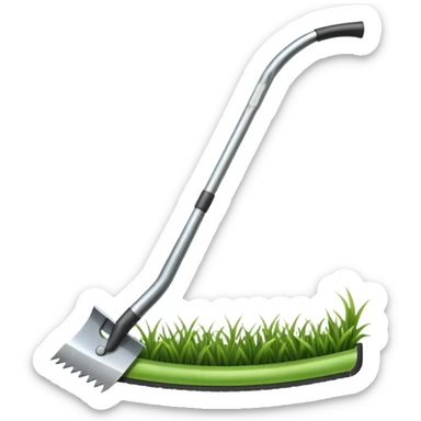 The sickle for mowing grass sticker