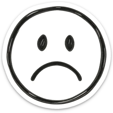 sad face sticker