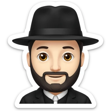 orthodox jewish rabbi smirking sticker