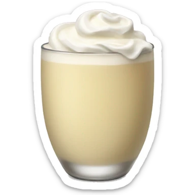 eggnog with whipped cream sticker