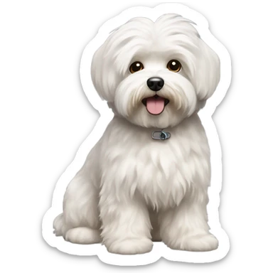Bichon havanese old dog sticker