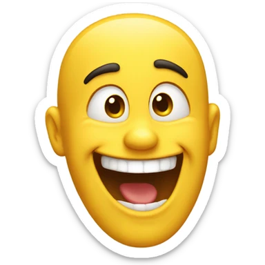 Laughing emoji, still with the classic yellow sticker