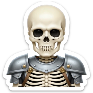 skeleton army guy  sticker
