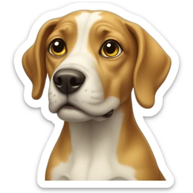 A dog crossed with a frog sticker