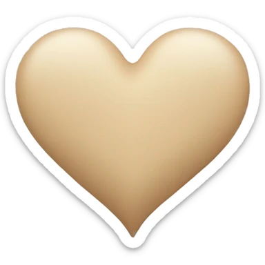 Beige heart  sticker