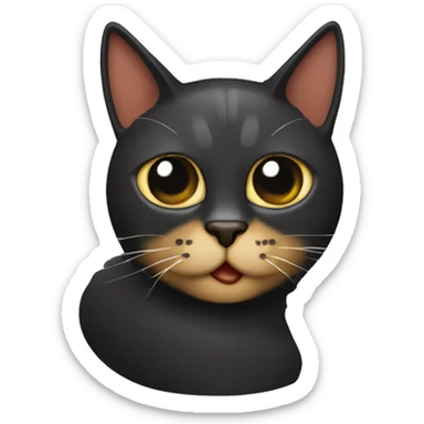 Gato con mancha negra en la barbilla sticker