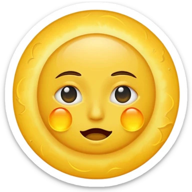 moon in front of the sun (in an eclipse) with classic emoji tear sticker