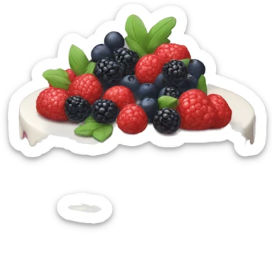 Wedding cake with berries sticker