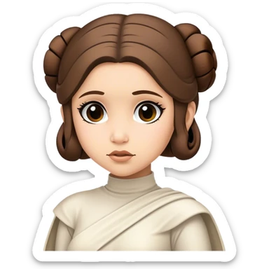 Pitbull Princess Leia  sticker
