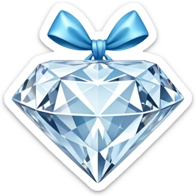 56-carat diamond shaped as bow sticker